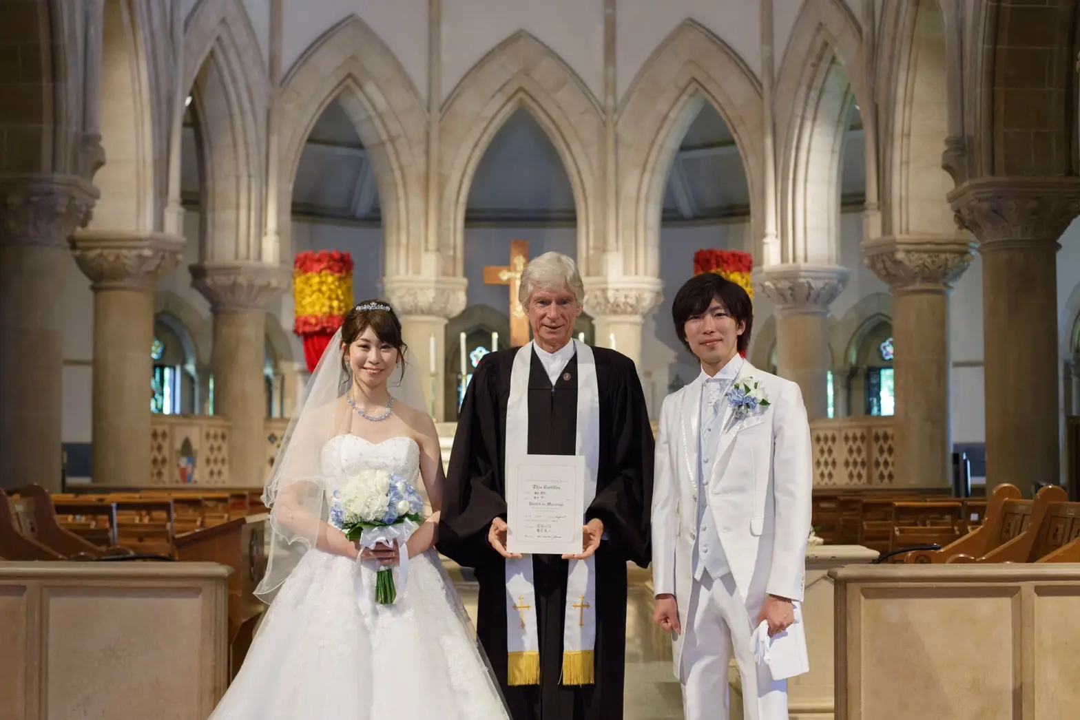 【ハワイ挙式】幻想的なステンドグラスが魅力的!セントアンドリュース大聖堂にて結婚式を挙げました♡♡_9