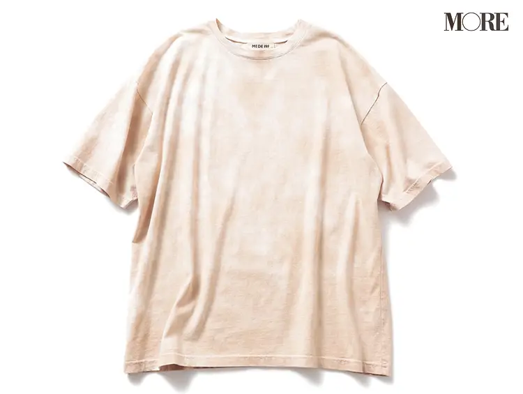 着回しやすいフェリシモのマーブル柄Tシャツ