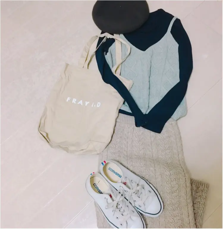 《スマッシュヒットアイテムをついにGet♡》GUケーブルニットスカートを主役にUNIQLOとGUでフルコーデ♡_4