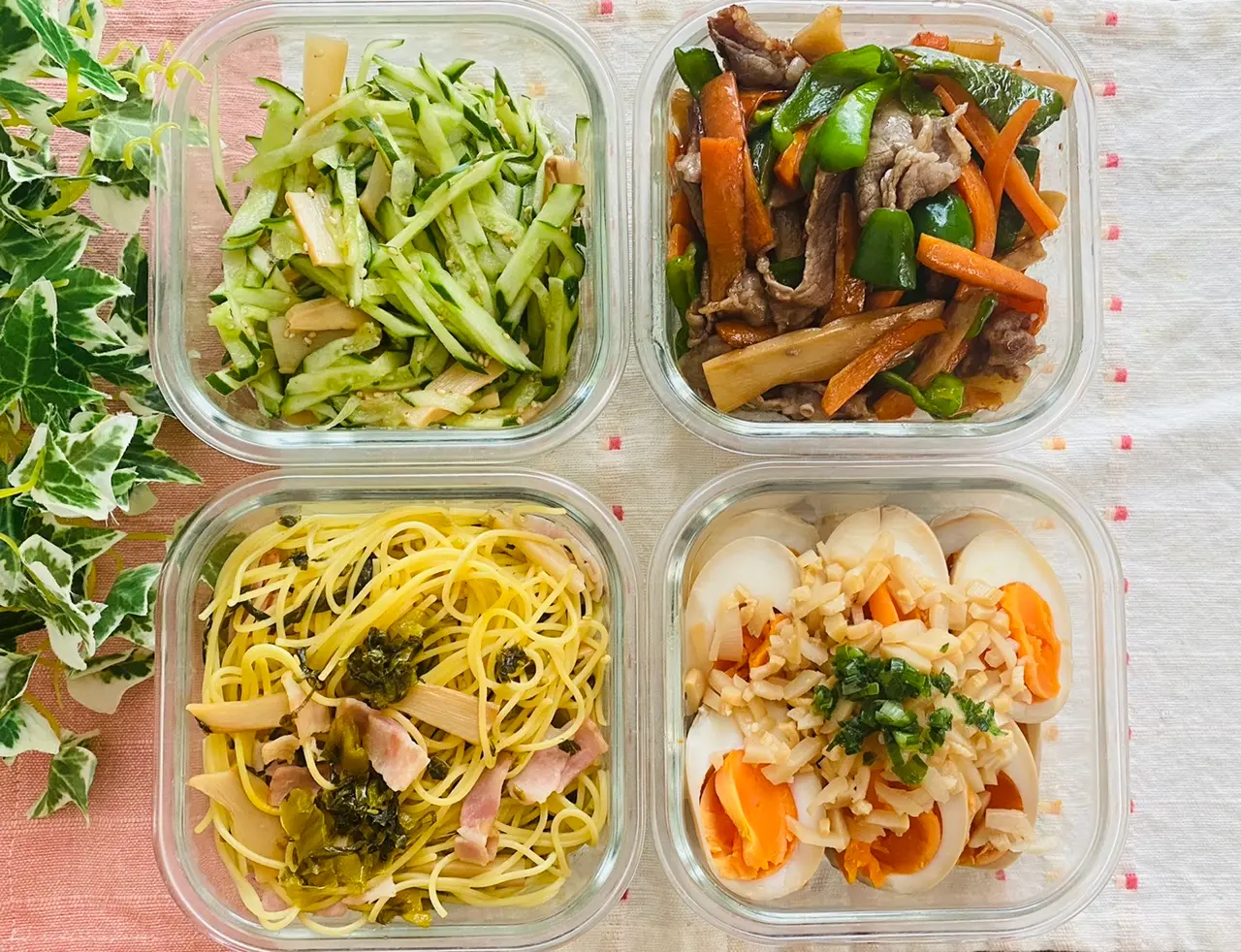 作り置きおかず4品