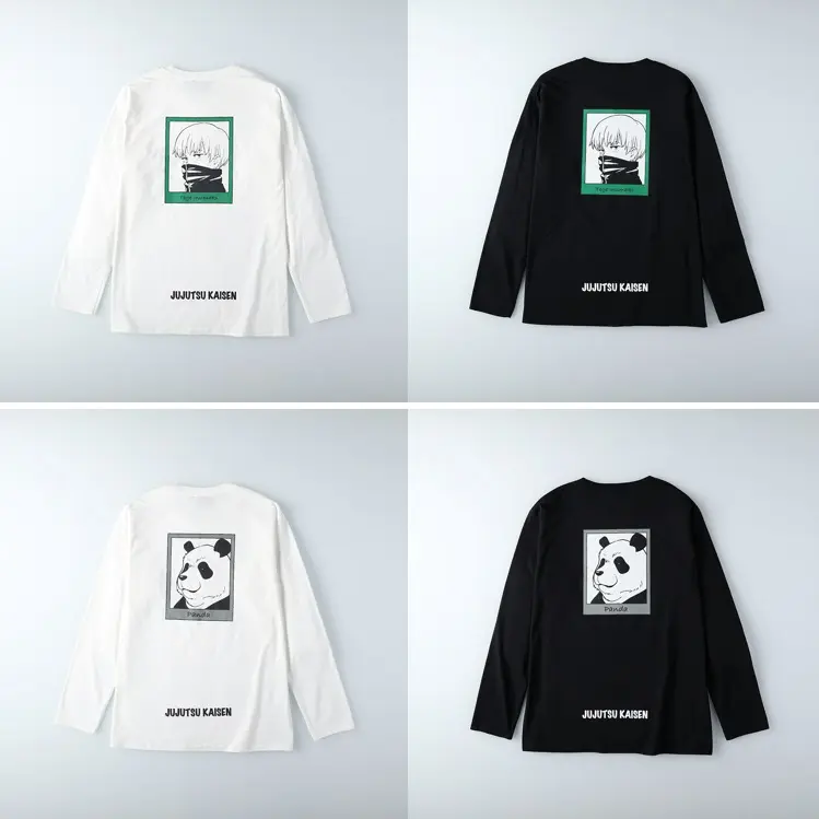 ライトオンと呪術廻戦のコラボ、ロングTシャツ狗巻とパンダ