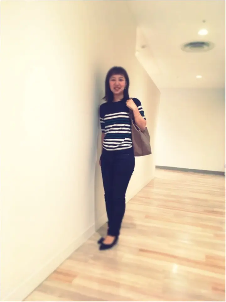 【着痩せ◎】会社の日もオフの日も大人かわいい半袖ボーダーを着回し♡_8