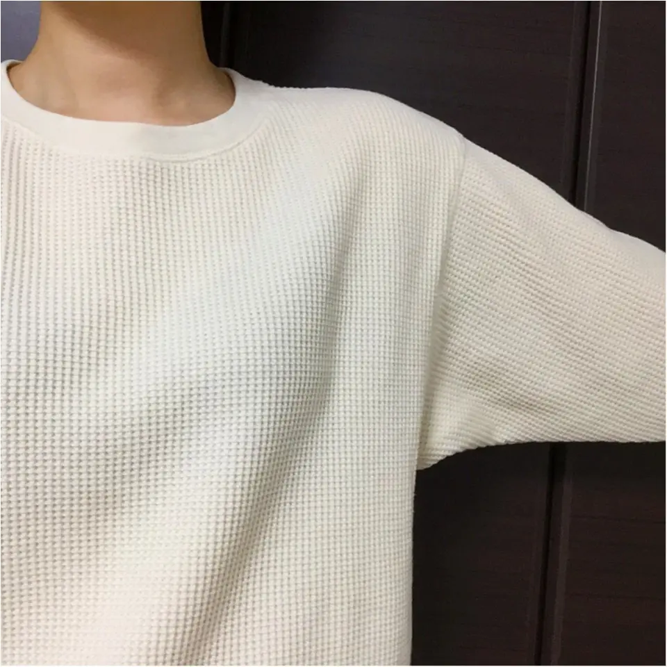 【UNIQLO】季節の変わり目にピッタリ♡大人気ワッフルクルーネックT_2