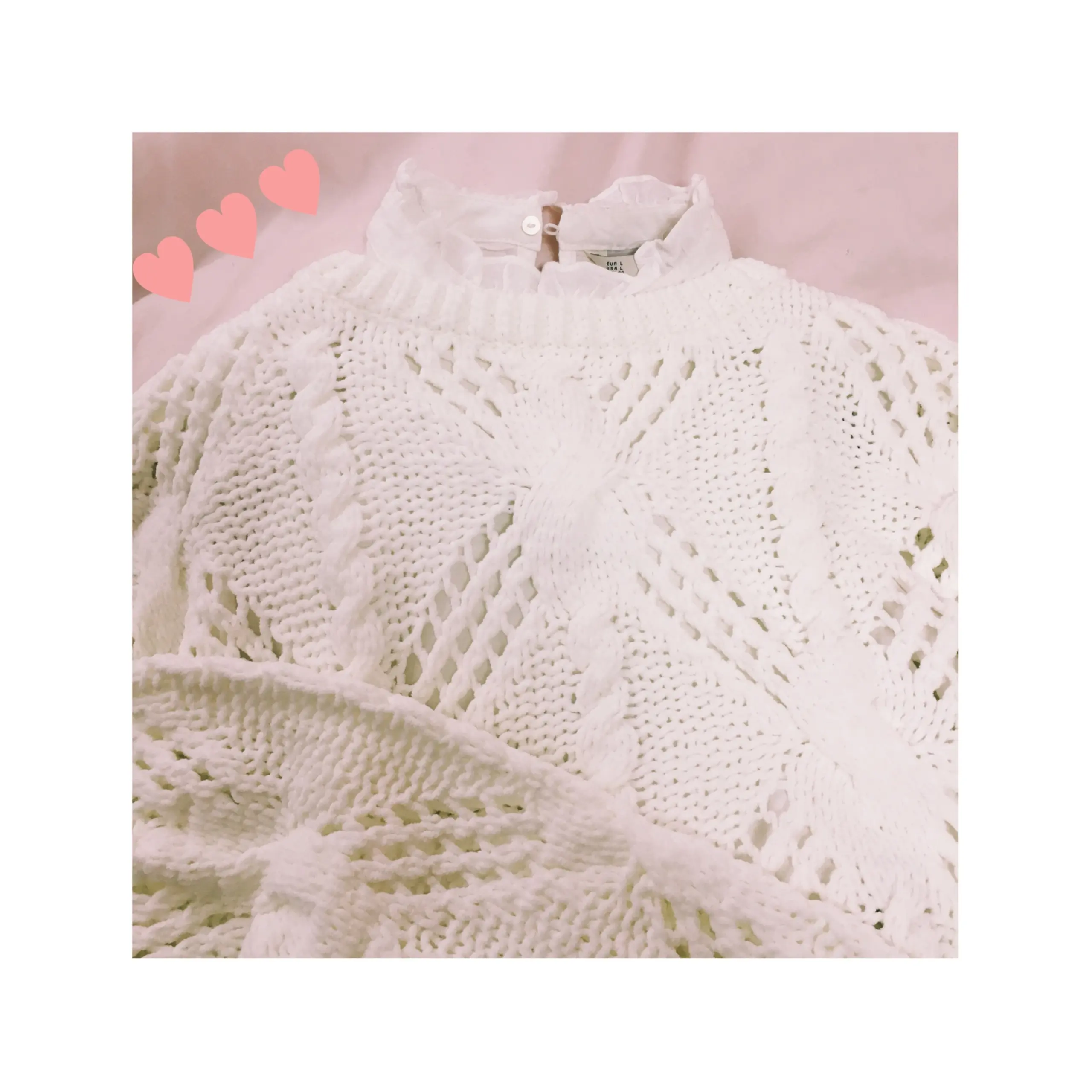 《今買って春まで使える★やっぱり気になるのは白!》【GU】のクロシェセーター¥1,990+税はマストバイです❤️_3