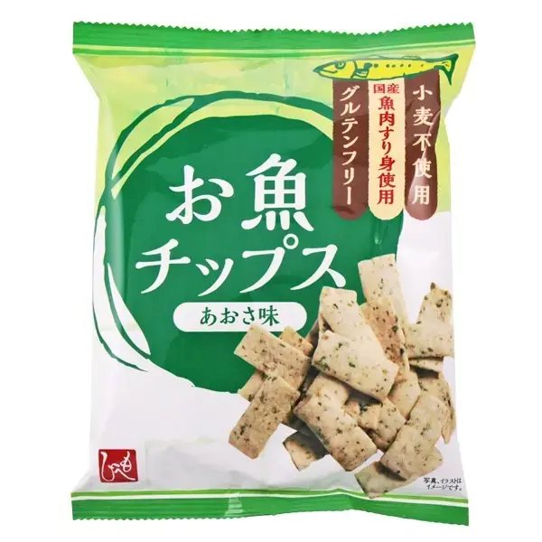 《カルディ》おすすめのヘルシーおやつ1.「もへじ お魚チップス あおさ味」
