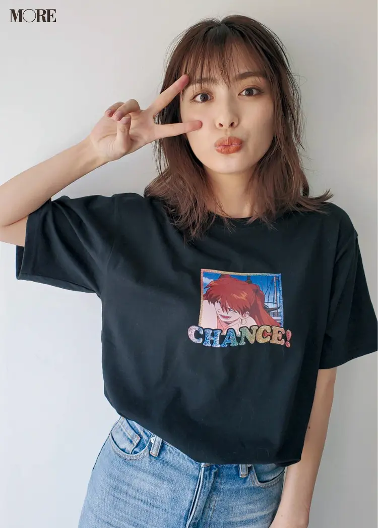 【内田理央・土屋巴瑞季・鈴木友菜】モアモデルは普段何着てる? リアルお気に入りTシャツ&私服大公開!_1