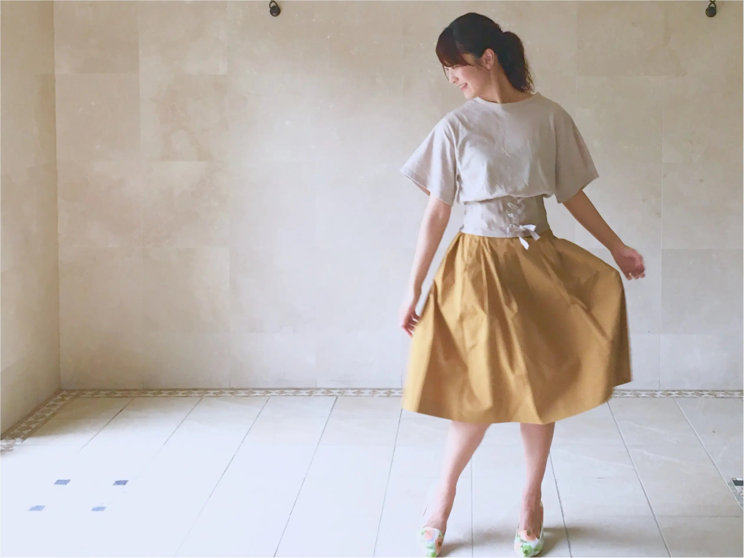 【UNIQLO】シワになりにくいからお手入れ楽チン❤️《美シルエットの優秀スカート》3選!_5