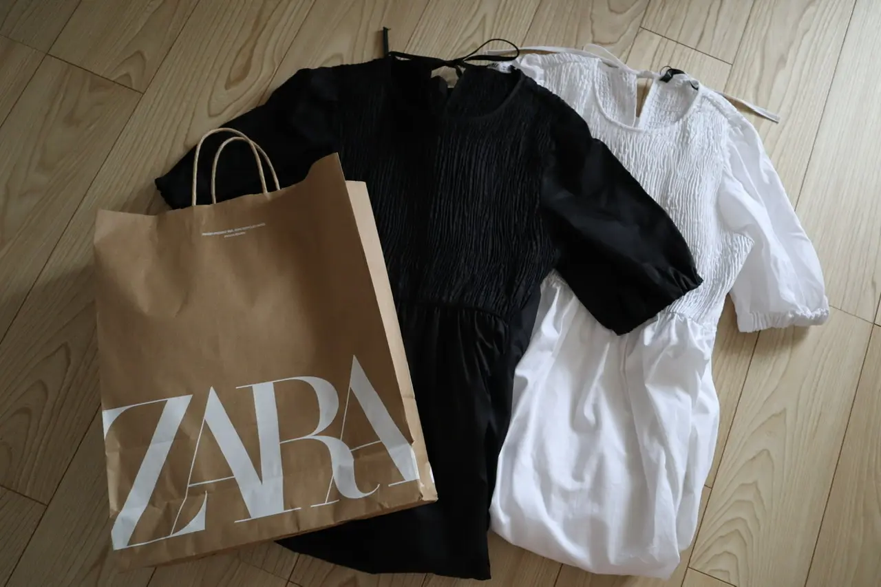 《イロチ買い決定❤️》即完売!した【ZARA】ポプリン パネル ミディワンピースが可愛すぎる☻_1