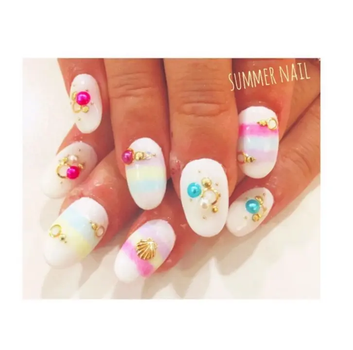 【Beauty】もちろんネイルもサマーモードに♡夏にやりたいマーメイドネイル_1