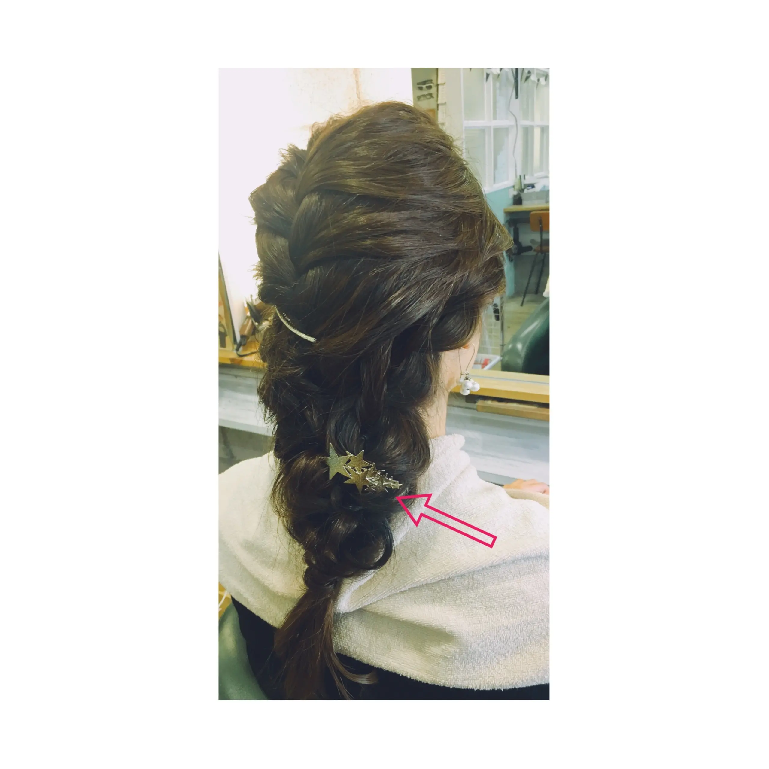 《結婚式・二次会パーティ向けロングヘアアレンジ★》【ダウン編み込み】スタイルに初挑戦しました❤️_2