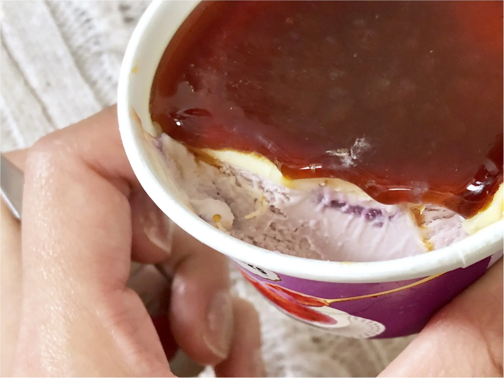 人気すぎて早くもラス1?【ハーゲンダッツ】ローソン限定《紫イモのクレームブリュレ》が衝撃の美味しさ❤️_4
