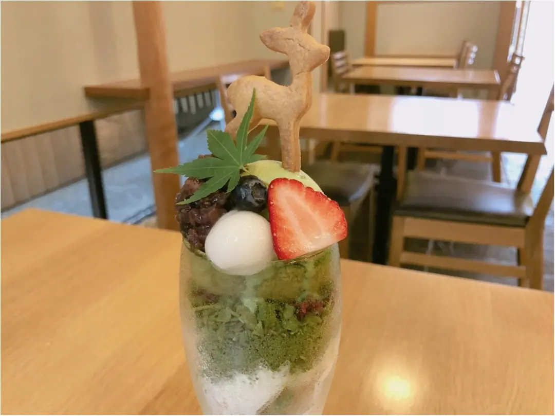 宮島のおすすめスイーツ♡ 濃厚な抹茶と季節のいちごパフェ ♡♡_3