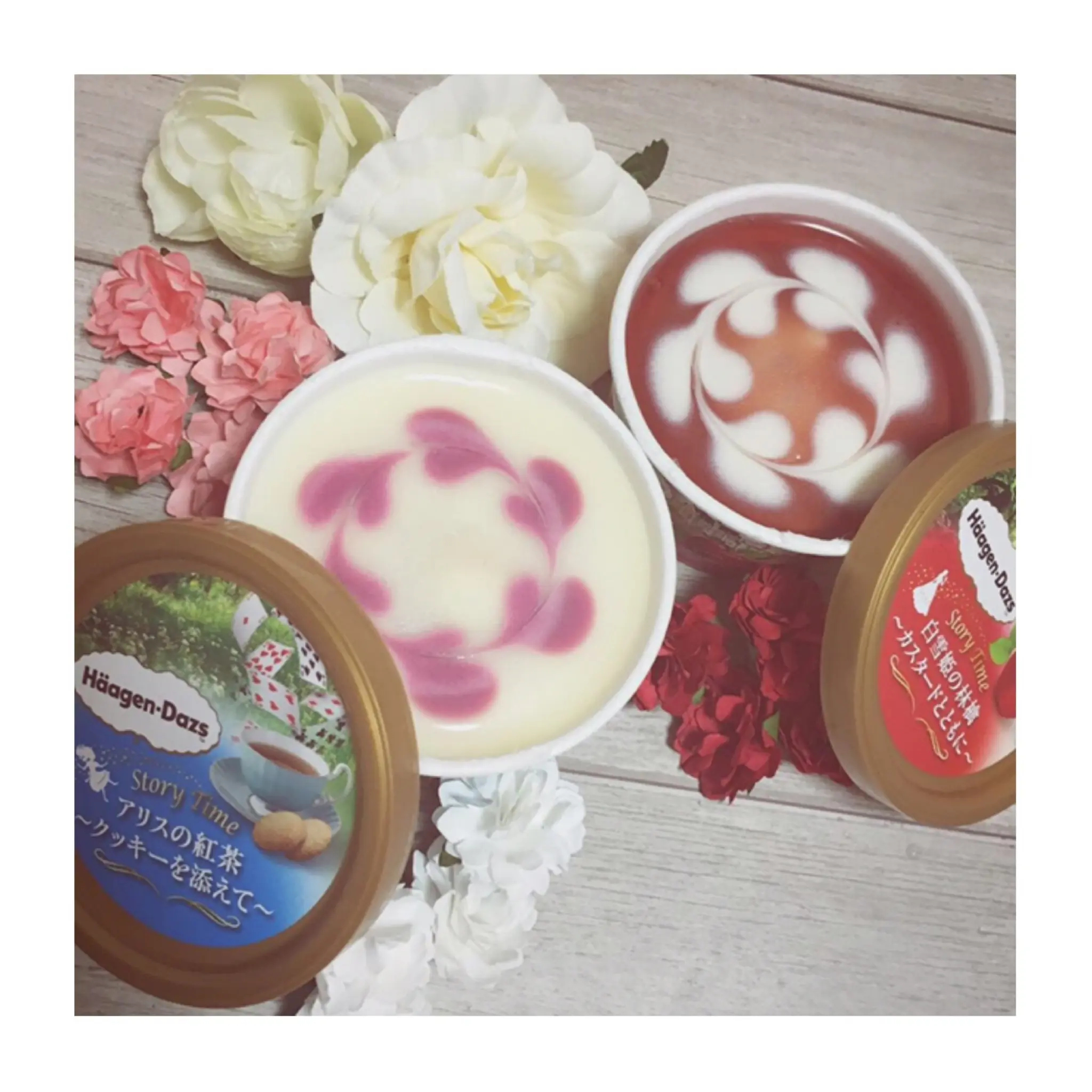 《本日10/2発売!》【ハーゲンダッツ】新作は童話がモチーフ❤️ストーリータイム"アリスの紅茶"と"白雪姫の林檎"がかわいすぎる!_2