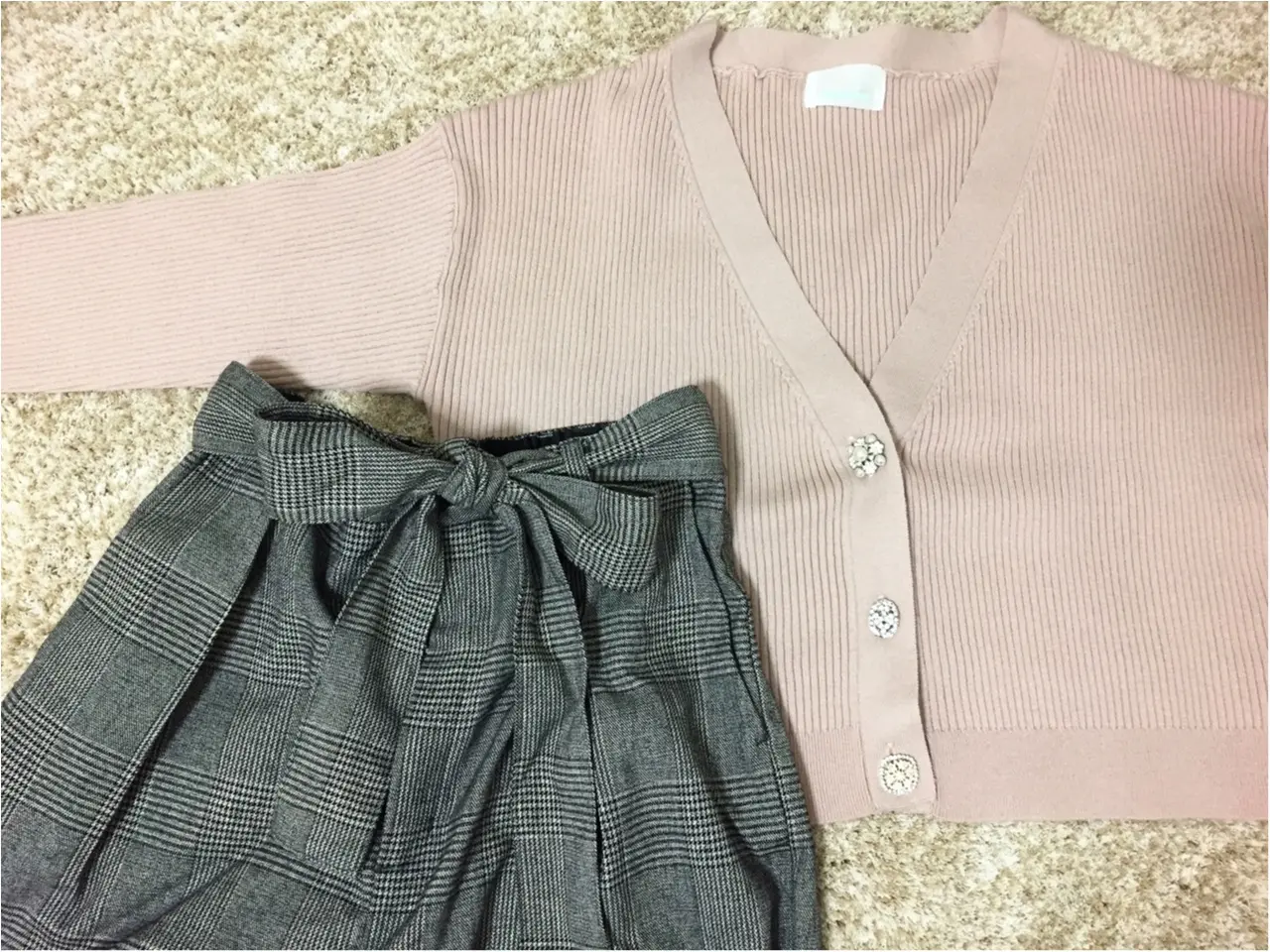 152cmが着る!夏服+秋の新作【GU・グレンチェックワイドパンツ】で即秋コーデ!!_4