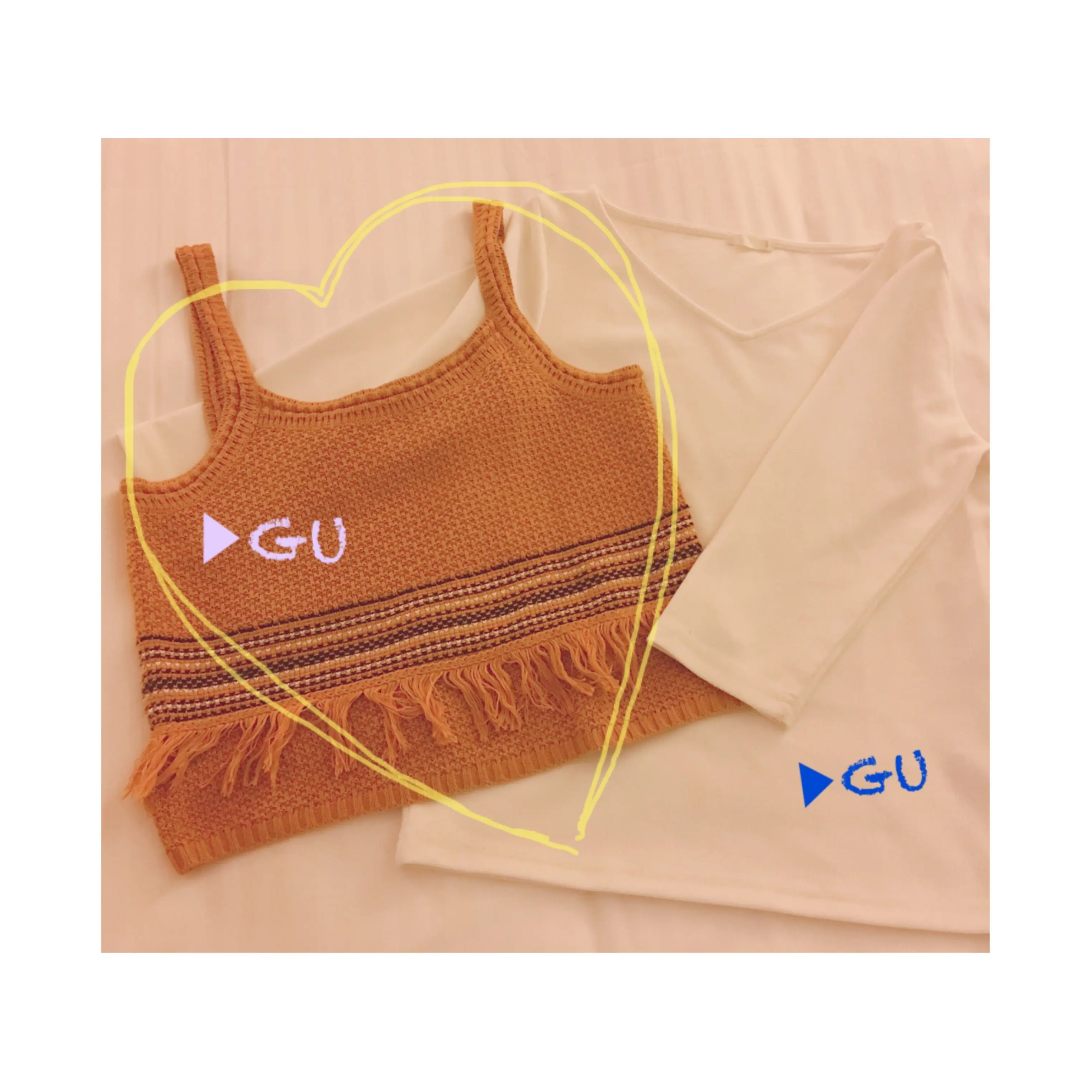 《レイヤードitemはやっぱりかわいい❤︎》【GU】フリンジニットキャミソールが春夏に引き続きこの秋も大活躍しそうです❤️_1