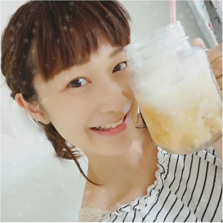 大好きな桃を丸ごと1個!暑〜い日に飲みたい【スタバのピーチフラペチーノ】をお家で再現❤️_4
