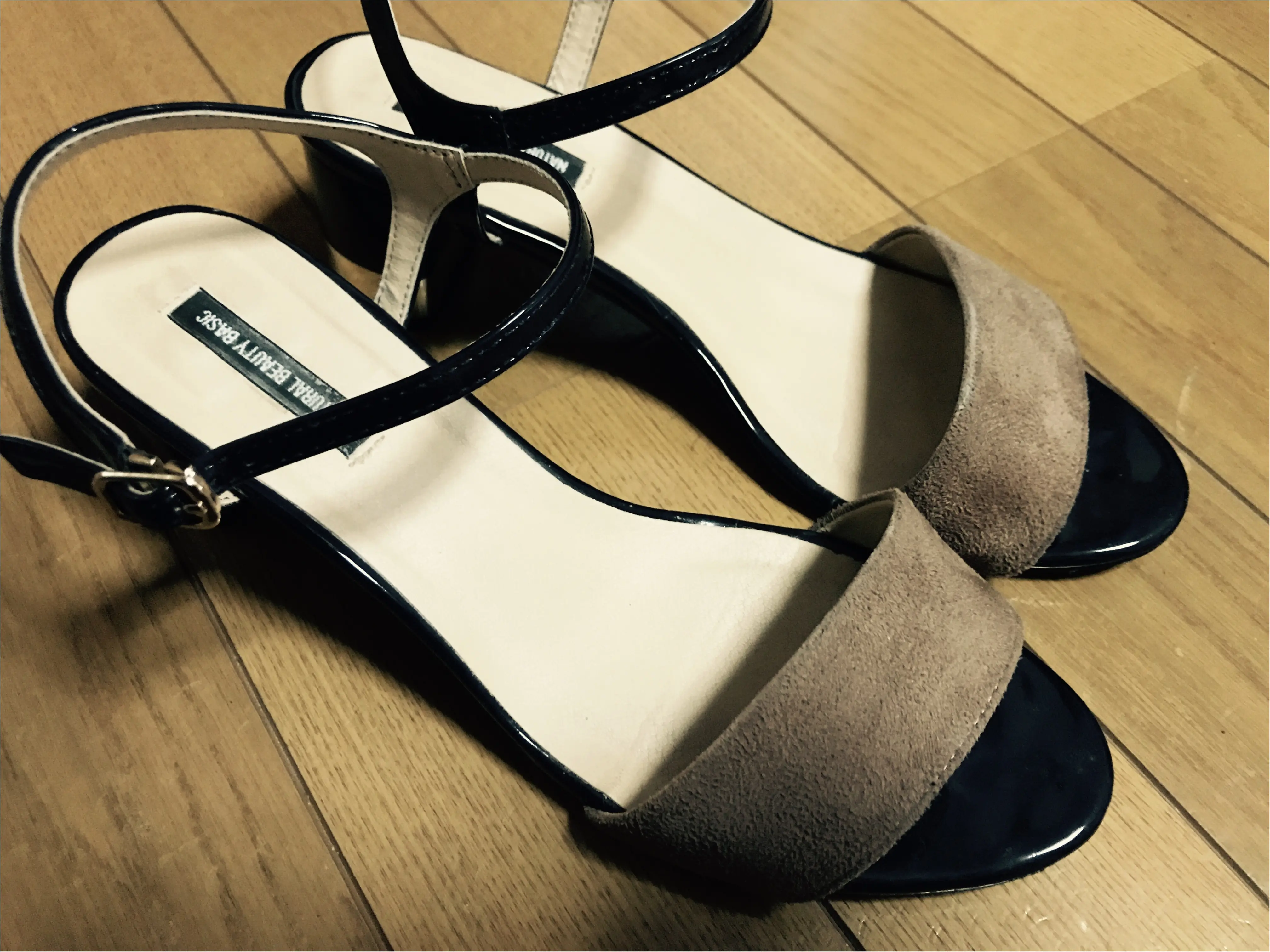 【NATURAL BEAUTY BASIC】夏にピッタリ!バイカラーストラップミュール★_3