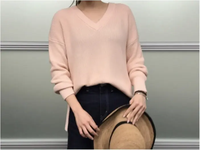 FlowerDays展示会で見つけたピンクニット×UNIQLO Uのワイドデニムで春先取りコーデ_2