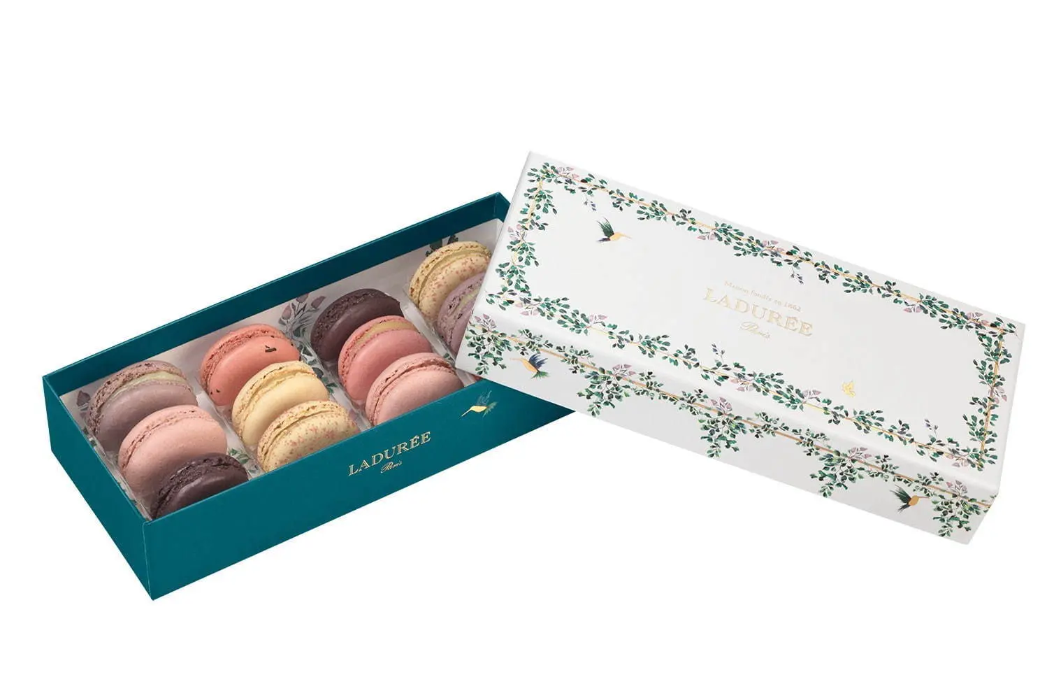 『ラデュレ』のホワイトデー限定マカロンボックス「ジャルダン・ビュコリック」