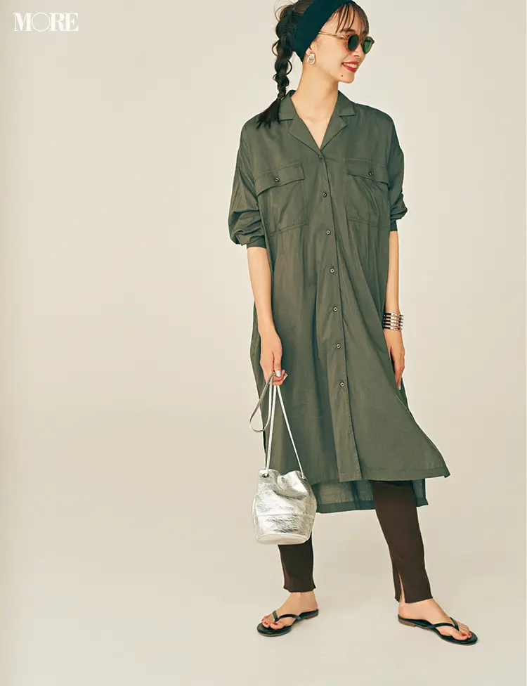 「➕ブラウンの小物」でこんなに変わる!! 同じ服をオンオフ着まわししてみた♬_9