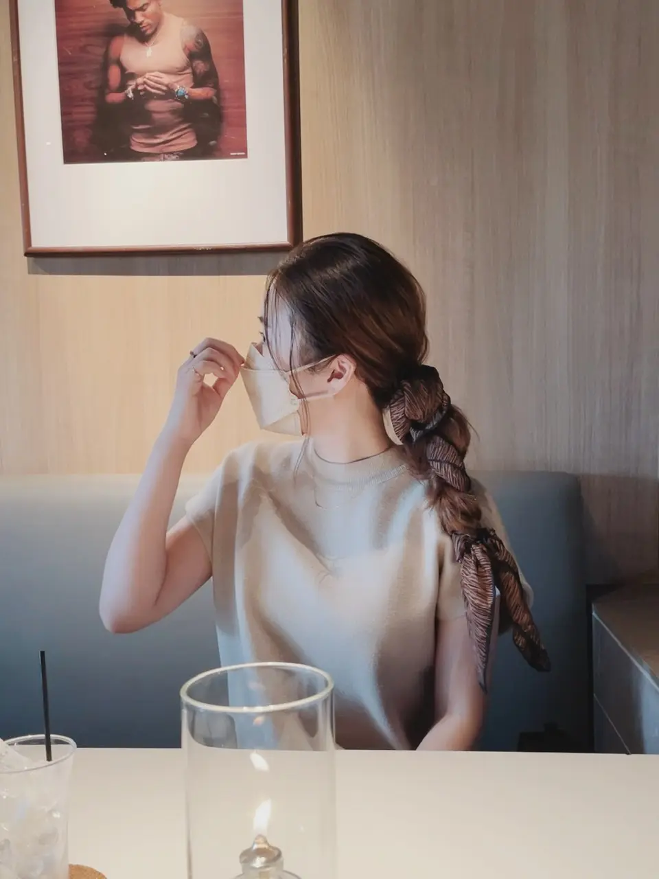 スカーフヘアアレンジ