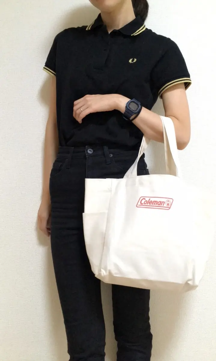 MORE10月号付録《Coleman》トートバッグをブラックコーデに取り入れた日♡_2
