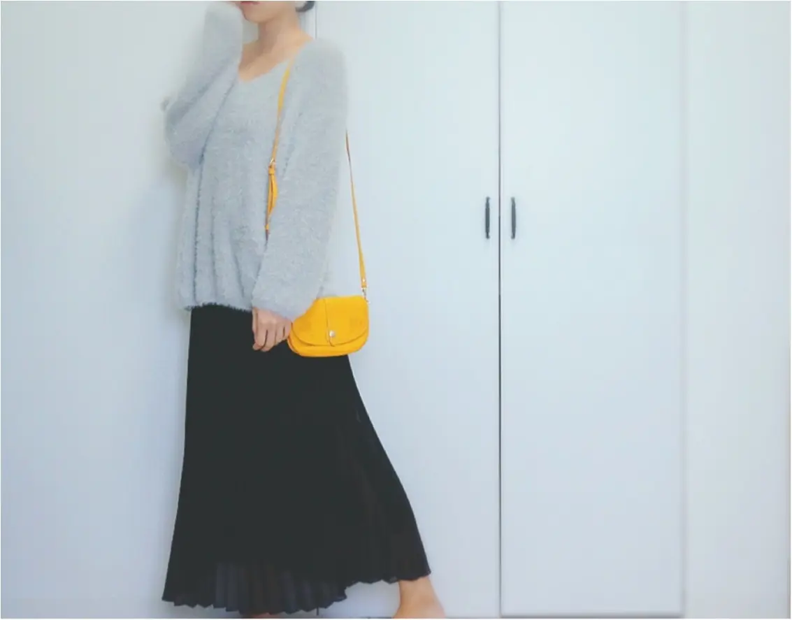 着回し抜群❤️着やせ効果◎!肌触り◎!!【GU】ヘアリーVネックニットが可愛すぎるっ_2