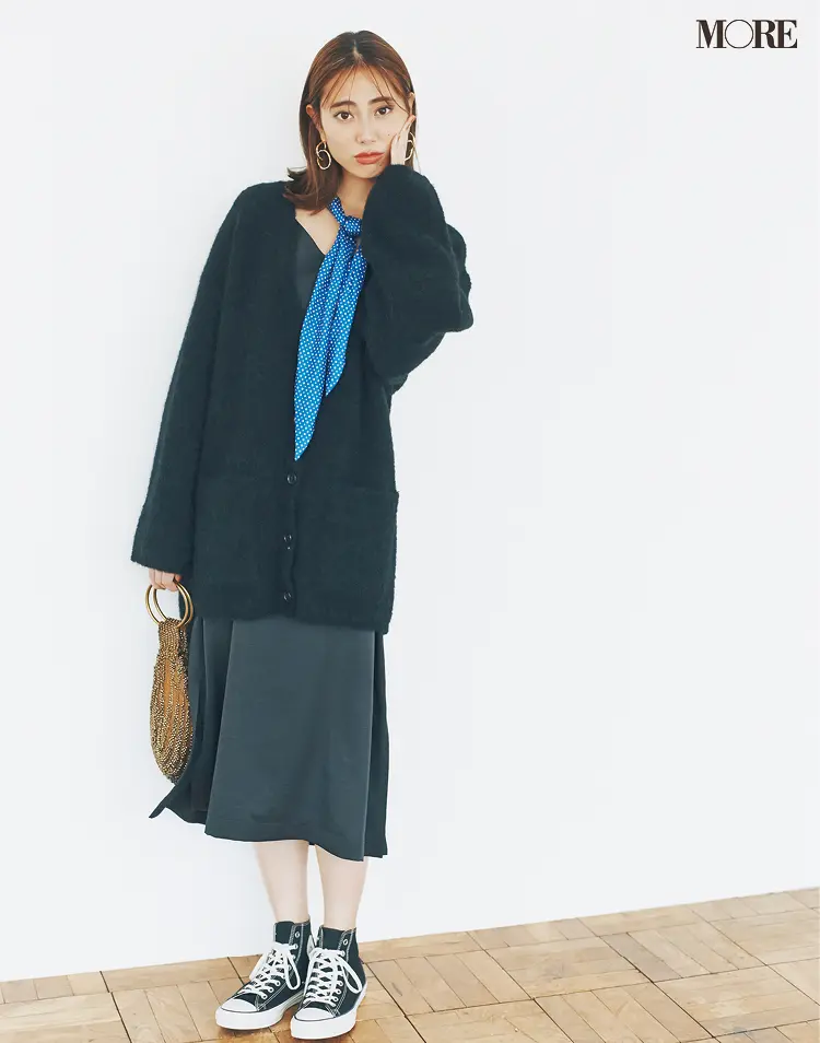 『ユニクロ ユー』も採用♡ 20代後半女子がもこもこカーディガンを大人っぽく着るコツ_3