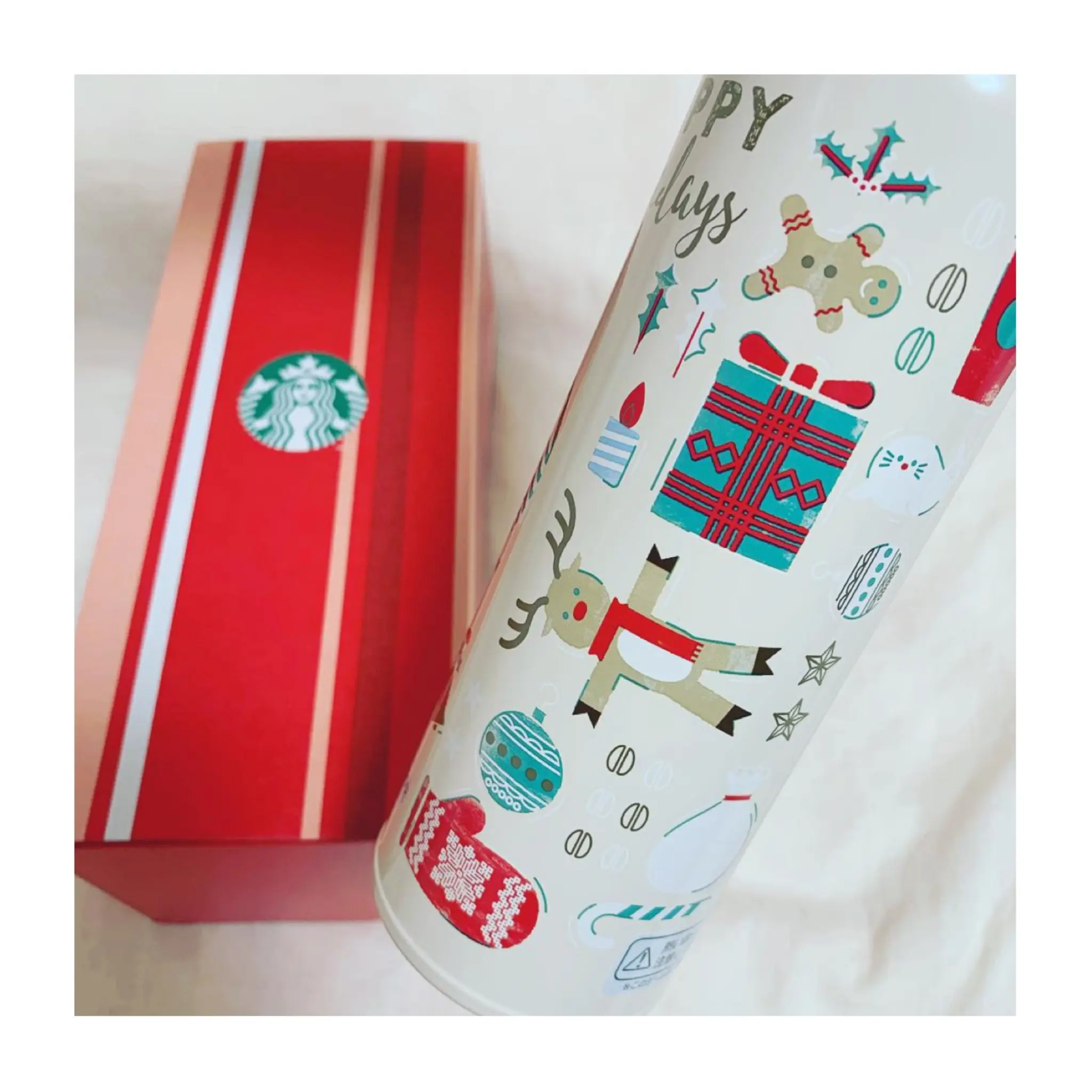 《保温•保冷機能が抜群❤️》【スタバ】クリスマスモチーフのステンレスボトルが可愛くて優秀☻!_2