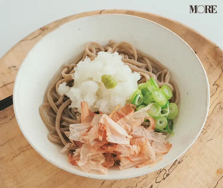 福井県のおすすめお取り寄せグルメ「そば処 一福」の塩だしおろしそば、完成イメージ