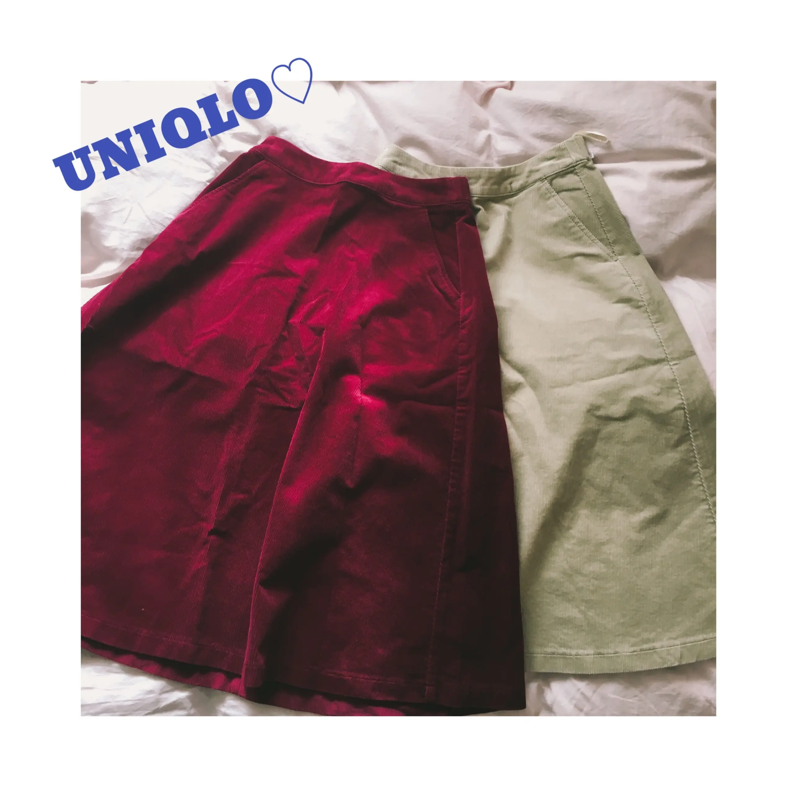 《12/21まで期間限定¥1,290+税★》思わずイロチ買い!【UNIQLO】のハイウエストコーデュロイフレアミディスカートを着回し4コーデと共にご紹介❤️_1