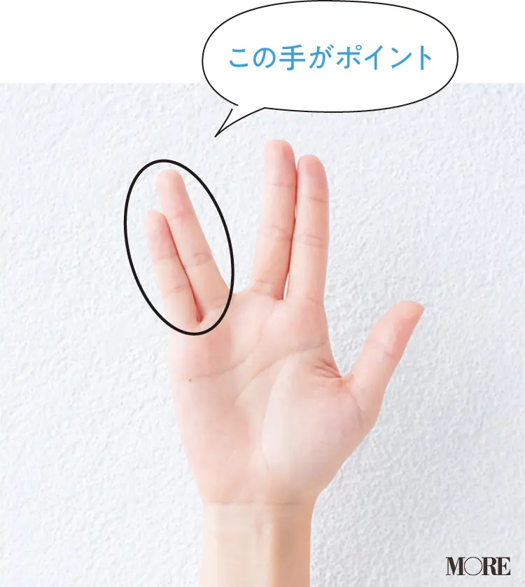 【石井美保さん式保湿①肌調子が良くなる「摩擦ゼロ」ローションのつけ方】細部に使うのは薬指と小指のみ。プレス塗りだけで肌は十分潤う!_4