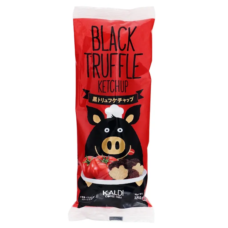 【カルディ】キャンプやBBQで大活躍! 万能調味料「オリジナル 黒トリュフケチャップ」