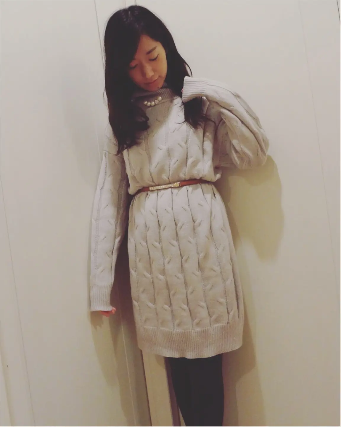 "ケーブル編み×ハイネック"が可愛い♡ニットワンピースをSALE価格¥1,662でGET✨≪samenyan≫_2