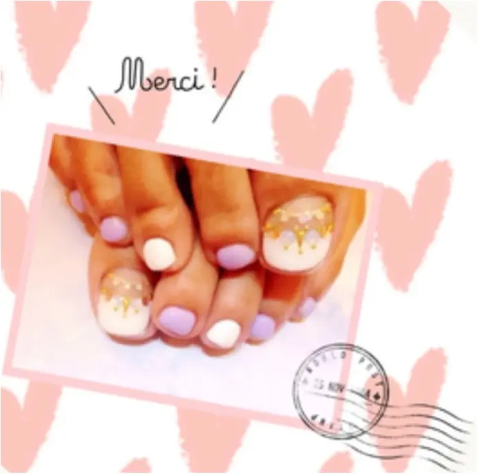 久しぶりのフットネイル♡みーや的夏のフットネイル帳♡_6