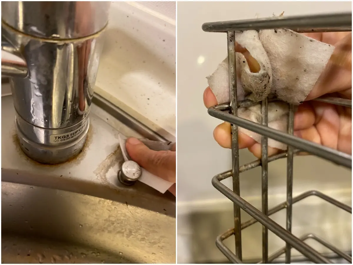 DAISO（ダイソー）の100均お掃除グッズ、クリーンクロスでキッチンのシンクまわりを大掃除