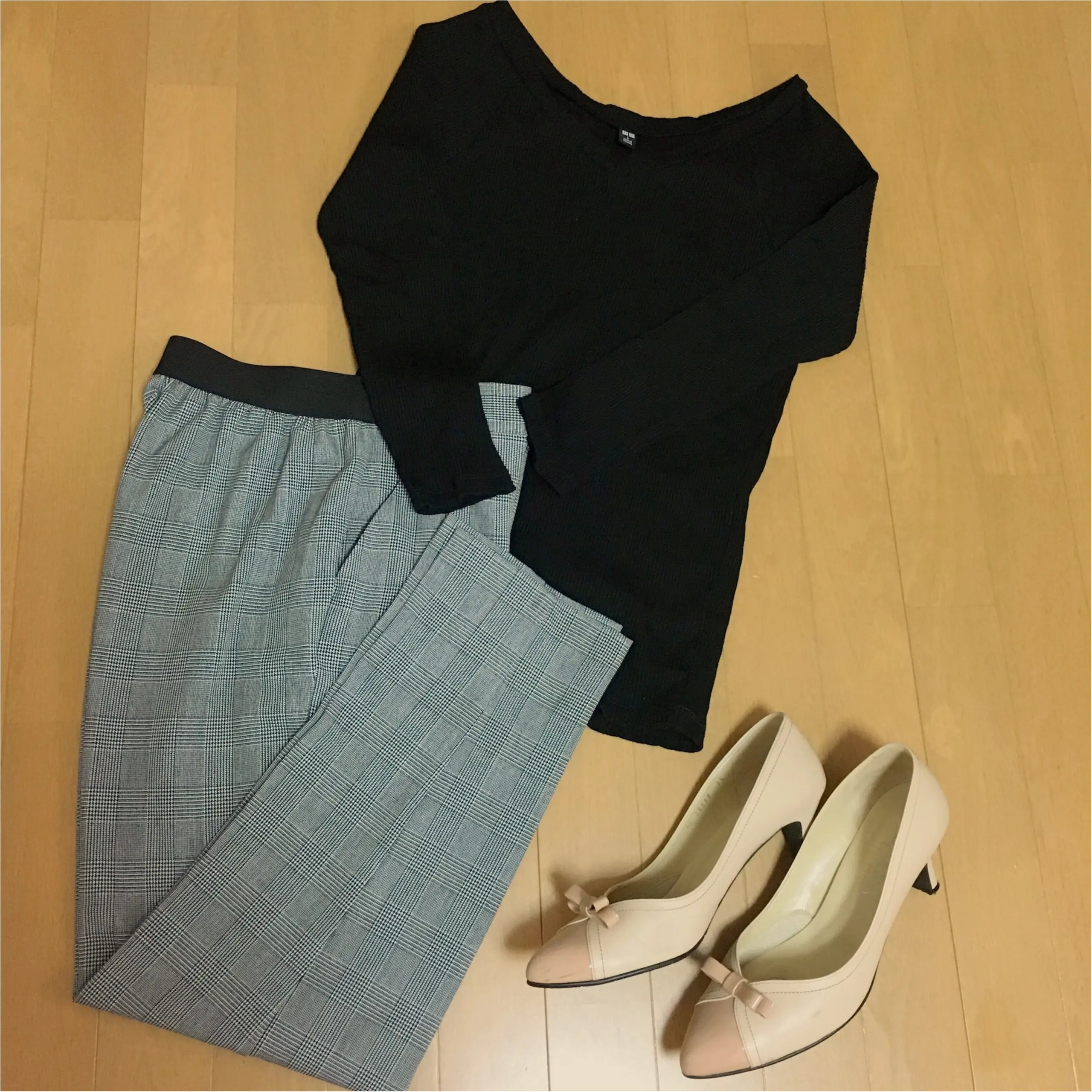 《¥2,000以下!パンツ派さん必見★》【GU】のトレンド柄◎美シルエット❤︎な2WAYストレッチテーパードパンツ(グレンチェック)はマストバイ❤️_2