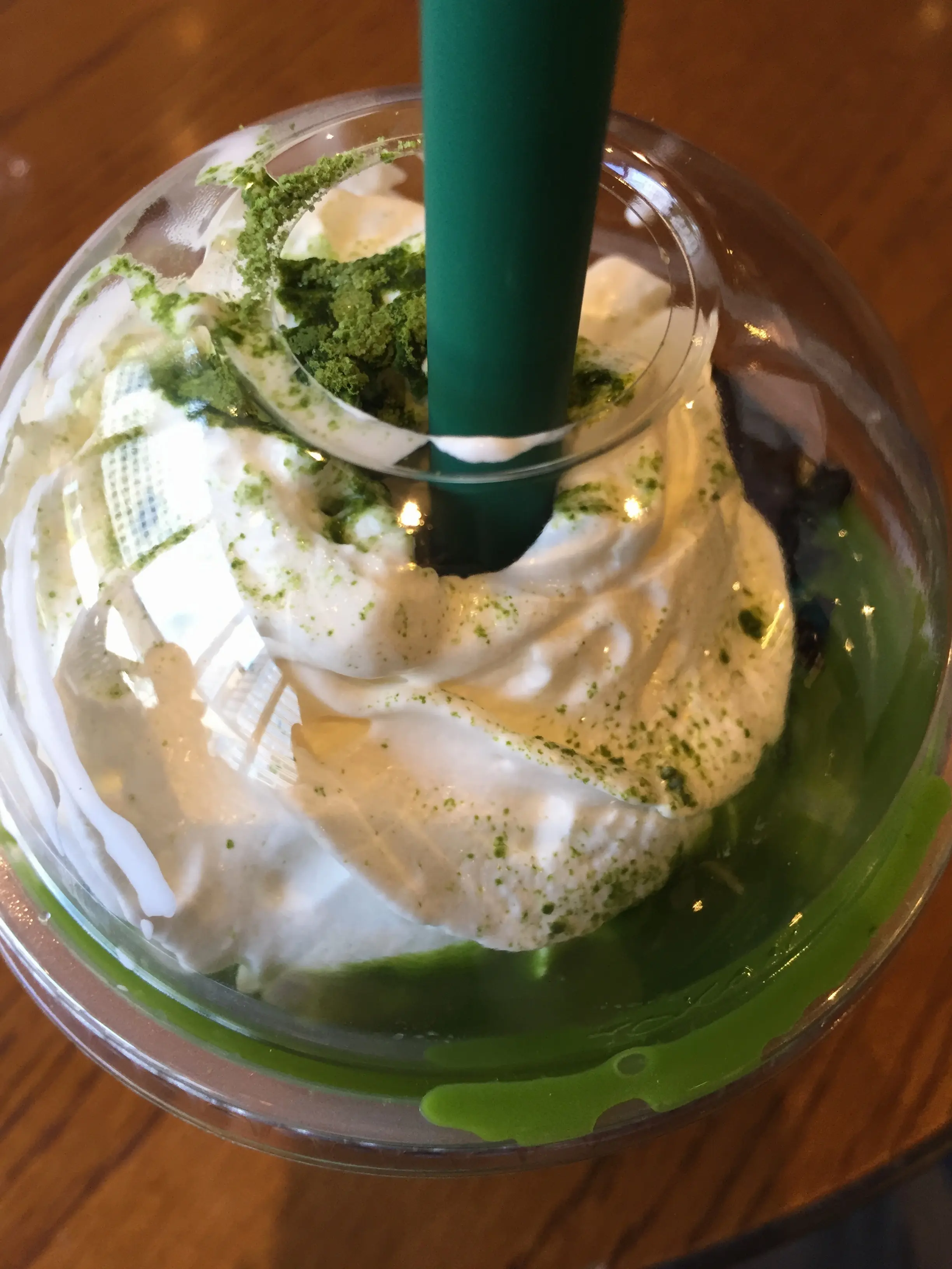 【STARBUCKS】チョコレートケーキ丸ごと⁉︎ チョコレート ケーキ トップ フラペチーノ with 抹茶ショット_3