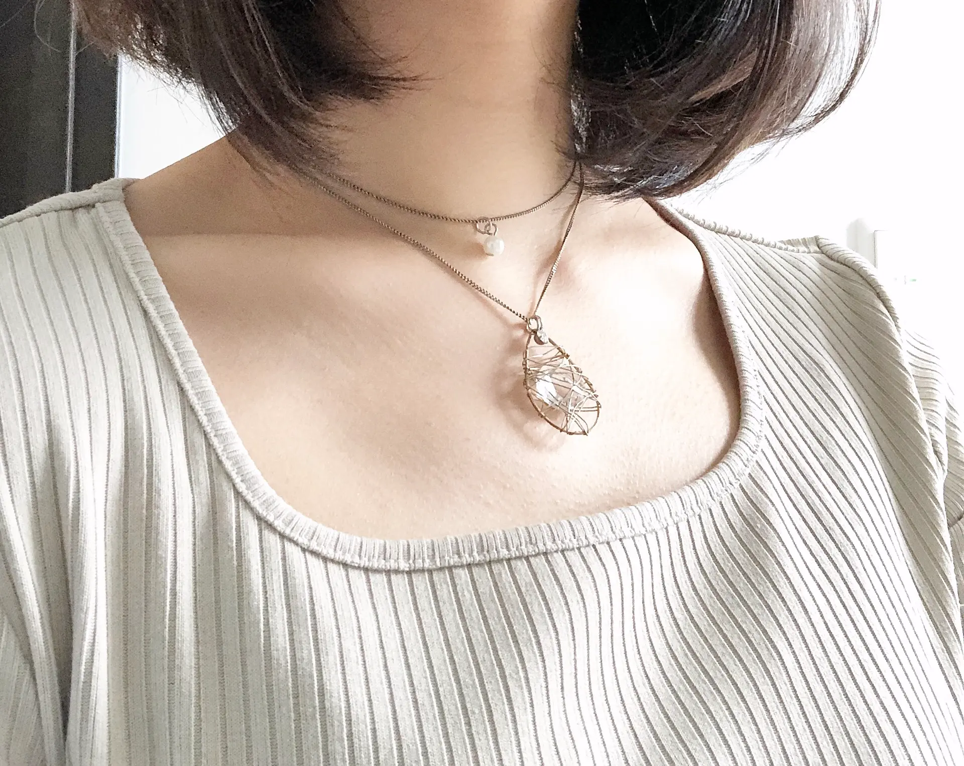 【ユニクロ】¥1,000→¥790!スクエアネックがシンプル可愛い♩セールでお得*アクセが映えて超オススメ^^_2
