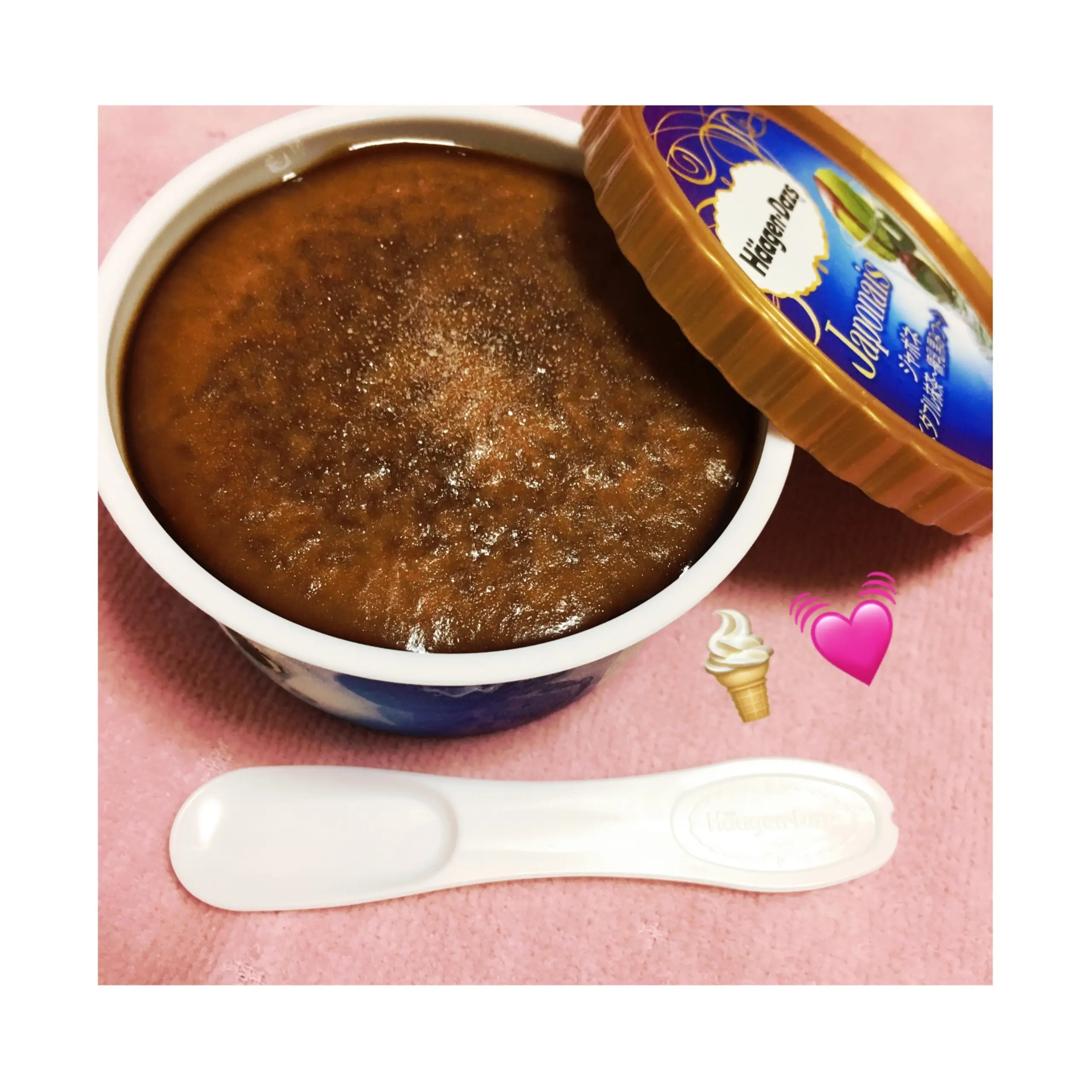 《今日7/4発売!》【セブンイレブン限定】新作ハーゲンダッツ❤️ジャポネ〜ダブル抹茶〜練乳黒みつ〜>を食べてみた♩。*_2