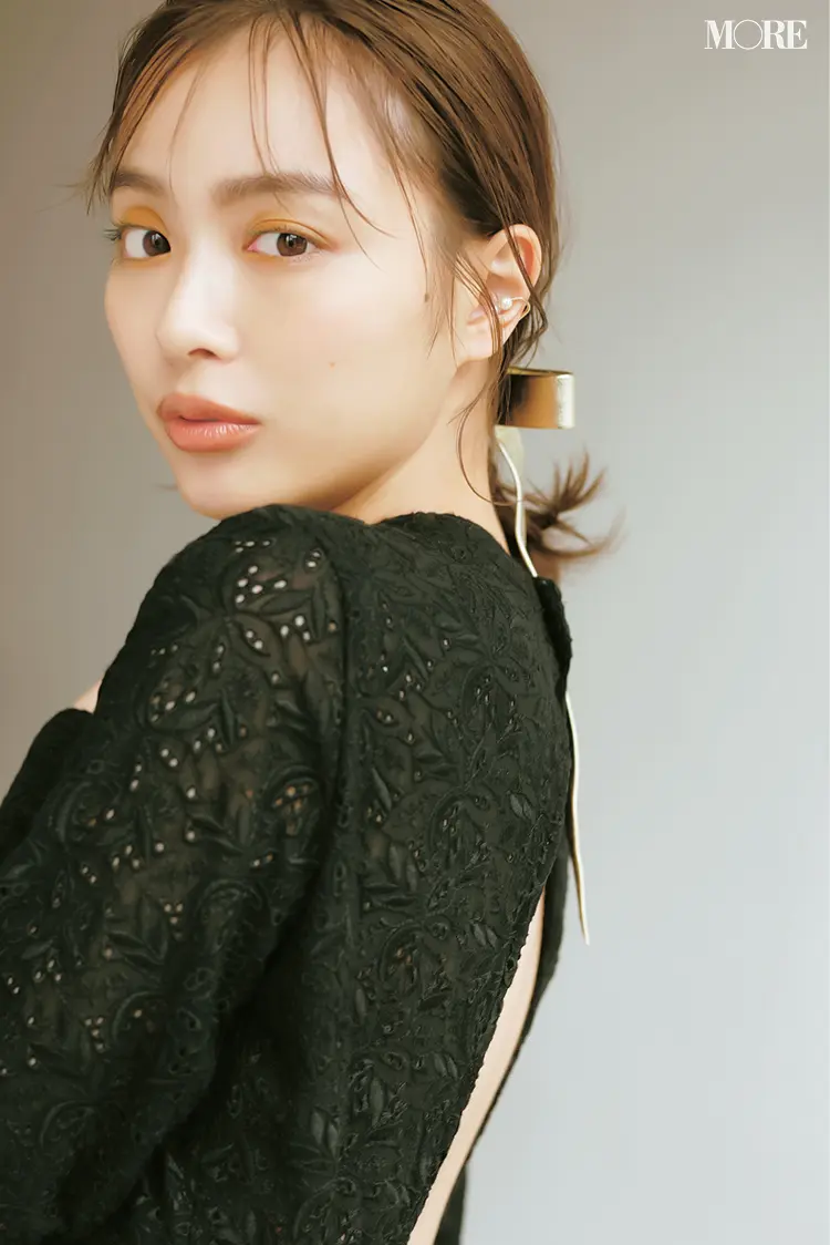 長めリボンを使ったヘアアレンジ