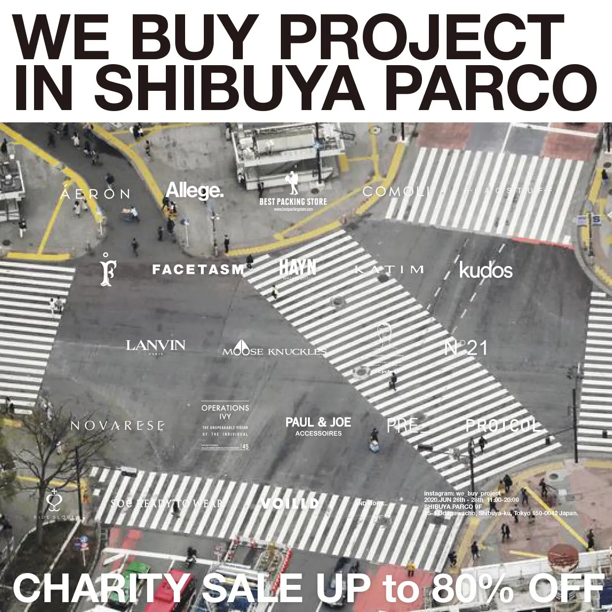 渋谷パルコでチャリティセール『WE BUY PROJECT』開催! 6/26(金)〜6/28(日)の3日間限定☆_1
