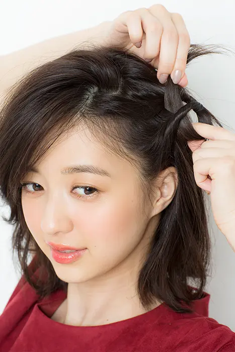 おしゃれ女子の新常識!結婚パーティー向け「ささっとひとつ結びアレンジ」【ボブ編】_6