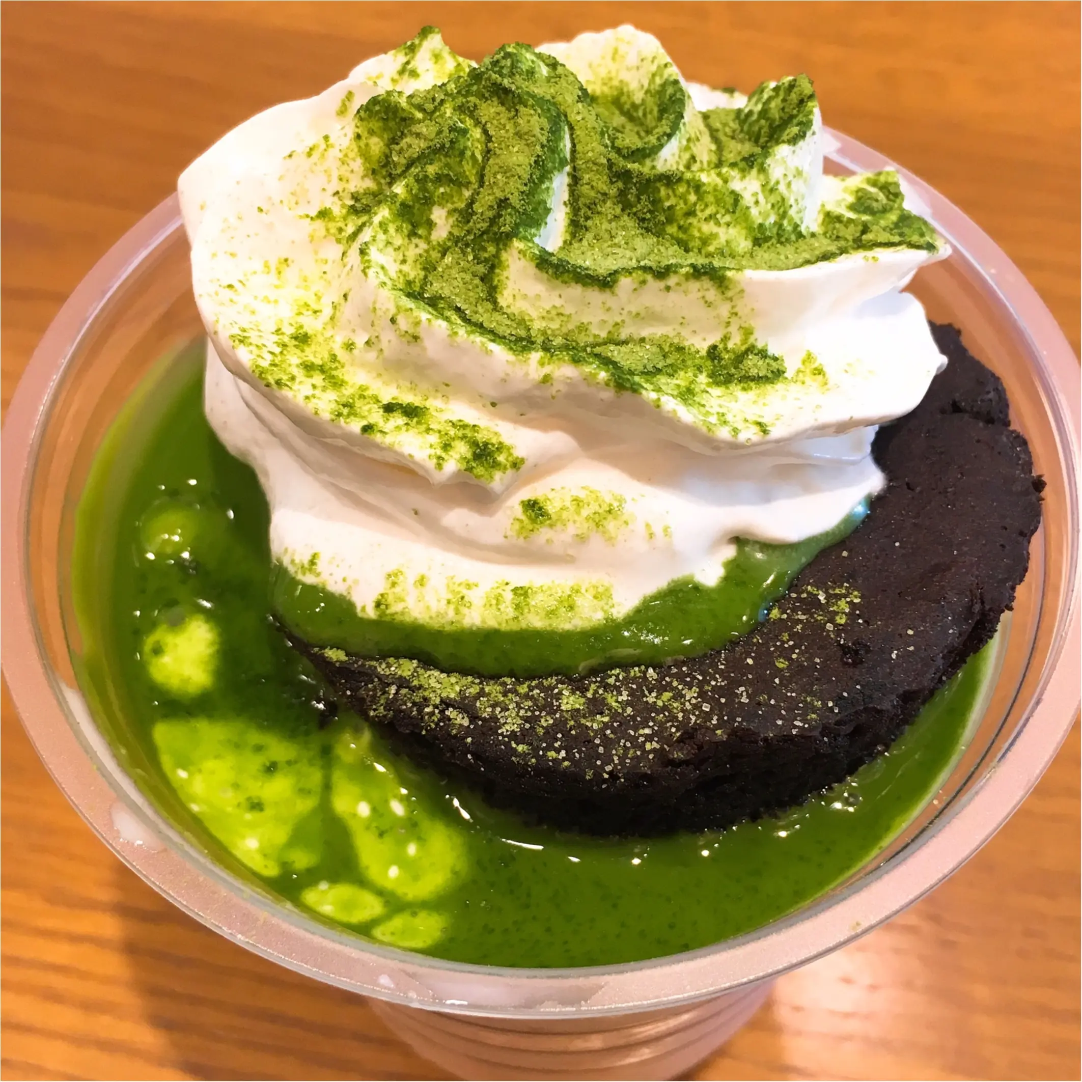 【WE LOVE スタバ♡】新作!チョコレートケーキトップフラペチーノwith抹茶ショットを飲んでみたよ♡のレビュー_2