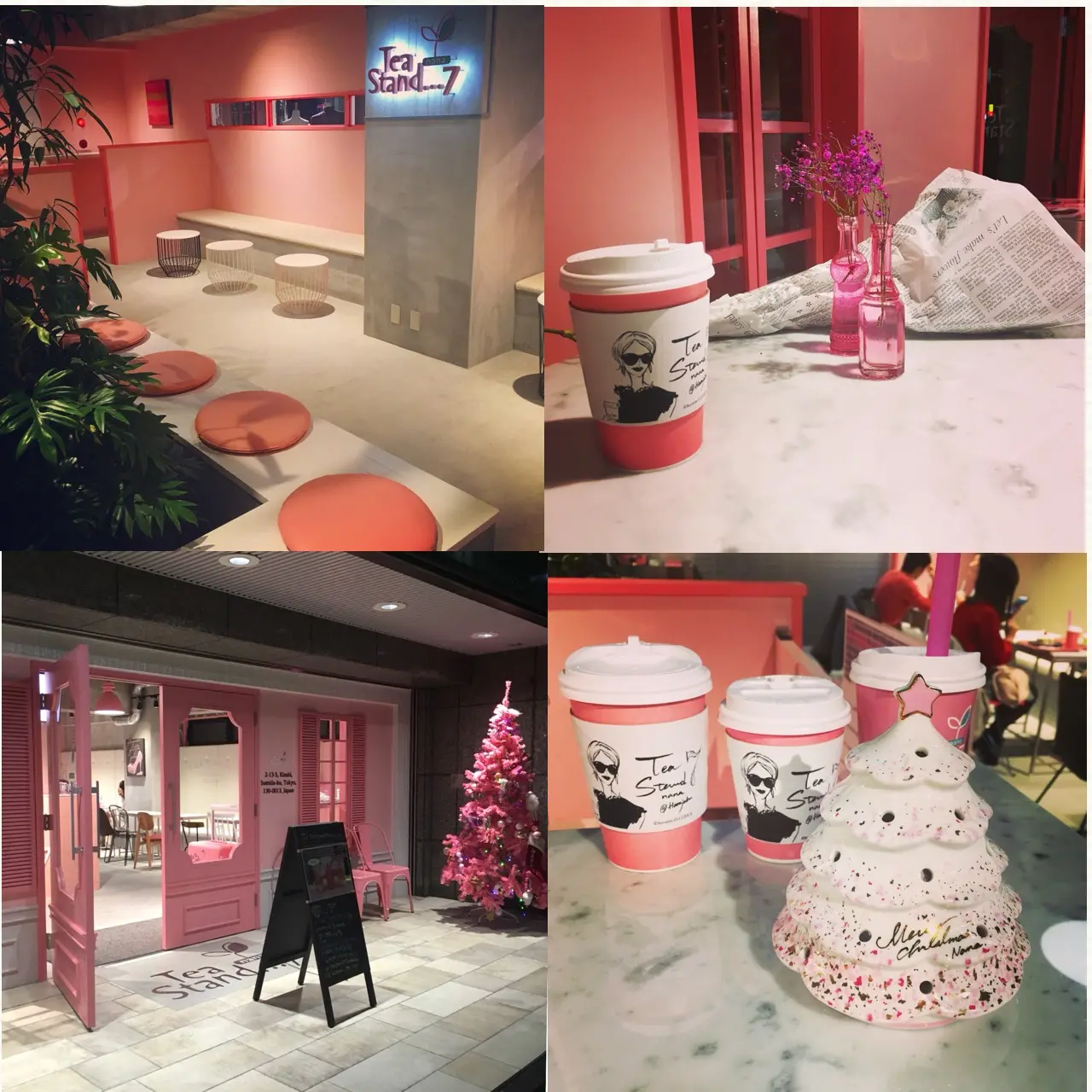ピンク尽くしのキュートなカフェ"Tea Stand 7"へ乙女のクリスマスケーキ食べに行ってきました!♡_2