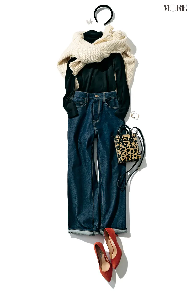 黒タートルのレディな魅力をデニムで引き出す 飯豊まりえのフレンチシック着回し14日目 ファッション コーディネート 代 Daily More