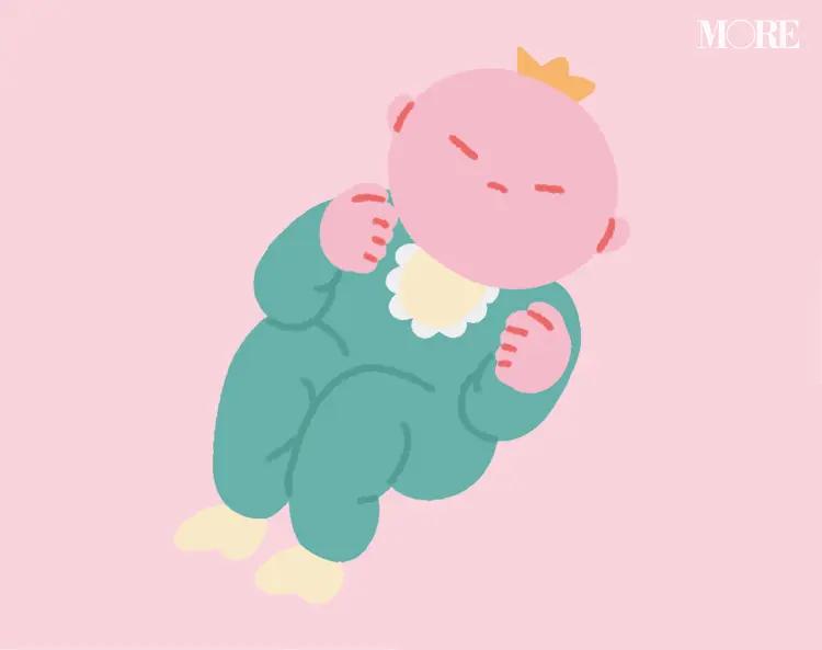 前田豆コさんのイラスト。赤ちゃん