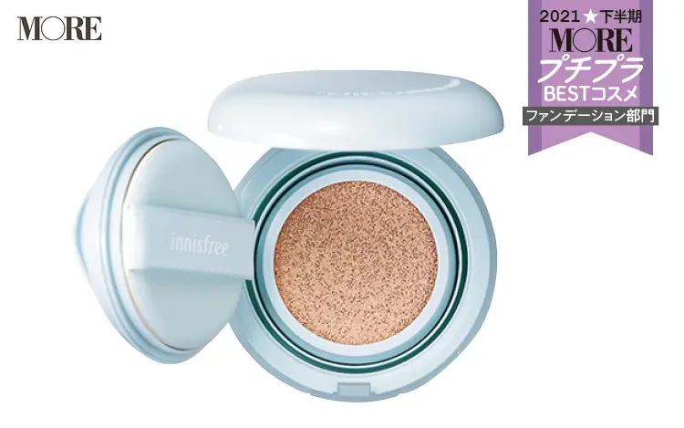 プチプラコスメランキングファンデーション部門3位のイニスフリー　ノーセバム パウダー クッション