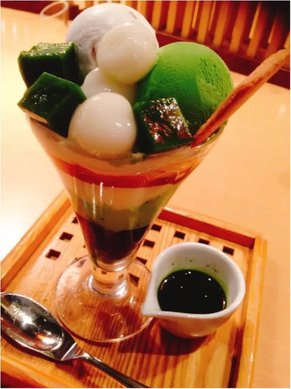 《抹茶好き必見‼︎》京都の老舗茶舗『林屋』がてがける和カフェ【京はやしや】西武池袋店限定の"クリスマスパフェ"が激うまって噂♡_3