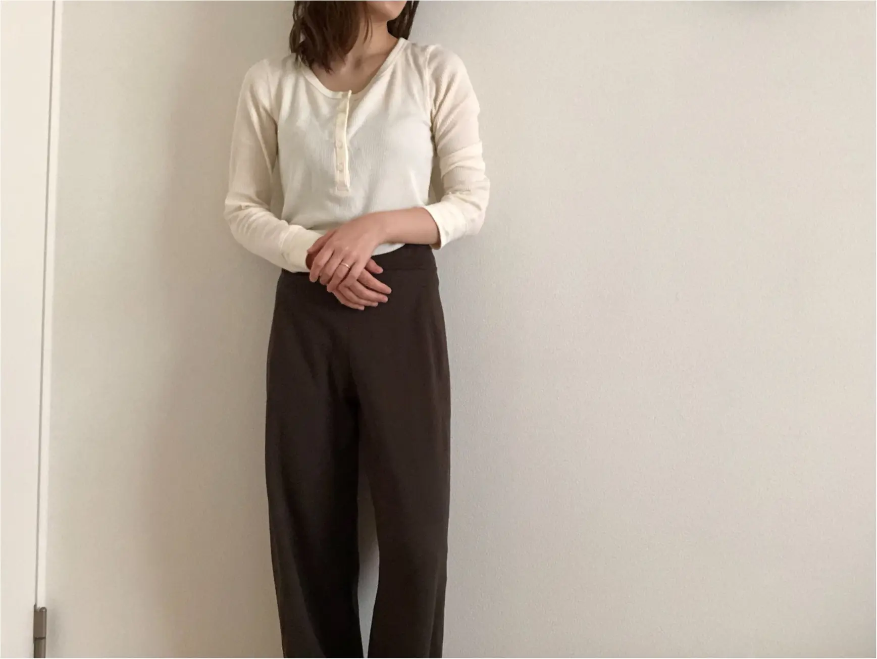 【UNIQLO】ワッフルTはプチプラで❤︎ボタンがついてさらに可愛くなって1500円!_4